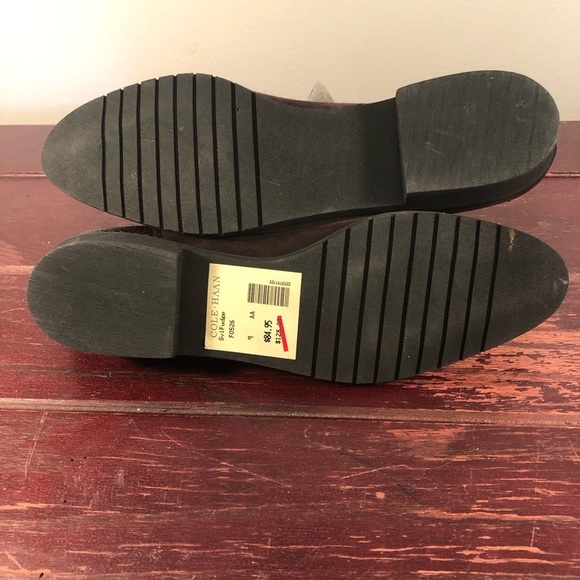 Cole Haan Women's Brown Suede/Leather Flats with Tassel Size 9AA NWT - Picture 7 of 9